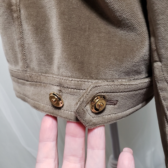 St. John Sport Tan Suede Feel Tan Jacket Sz ?? - Picture 11 of 14